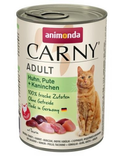 ANIMONDA Carny Adult pui, curcan și iepure 400 gr