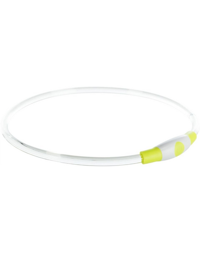 TRIXIE Zgarda luminoasa caini S–M verde