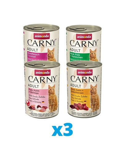ANIMONDA Carny mix arome conserve pisici 12 x 400 g Mix 1