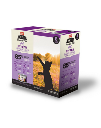 ACANA Premium Pate Kitten Chicken & Fish hrana pisoi, pate pui si peste 24 x 85 g