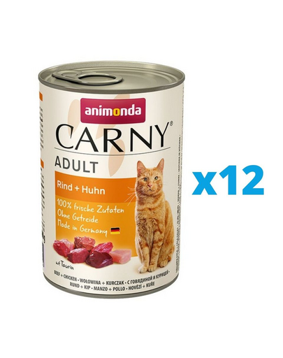 ANIMONDA Carny Adult set conserve 12 x 800 g vita si pui pentru pisici