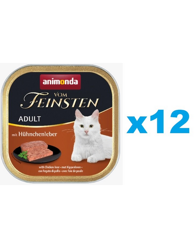 ANIMONDA Vom Feinsten Adult set conserve pisici 12x100 g pate ficat pui