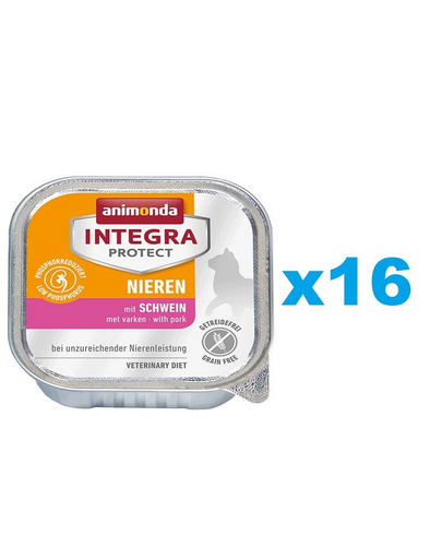 ANIMONDA Integra Protect Niere porc 16x100 g hrana pisici cu insuficienta renala