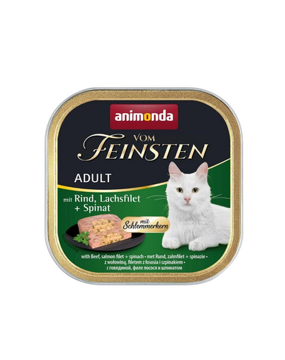 ANIMONDA Vom Feinsten pate vită somon și spanac 100 g