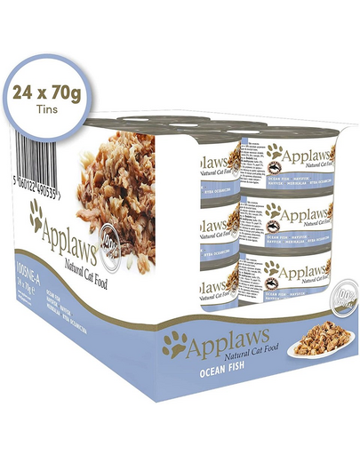 APPLAWS Cat Tin Ocean Fish 24x70g Hrana umeda pentru pisici, cu peste oceanic