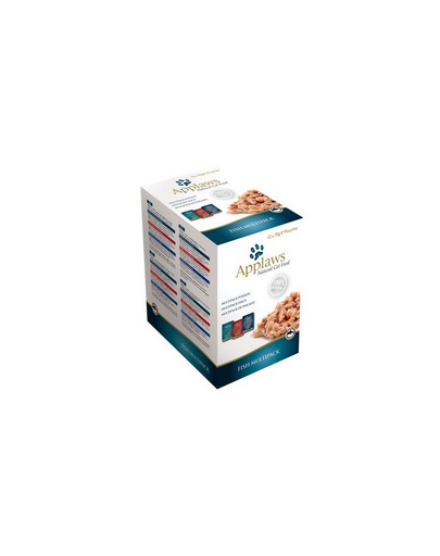 APPLAWS hrana umeda pentru pisici, cu peste, Fish Selection, Multipack 4 x 12 x 70 g