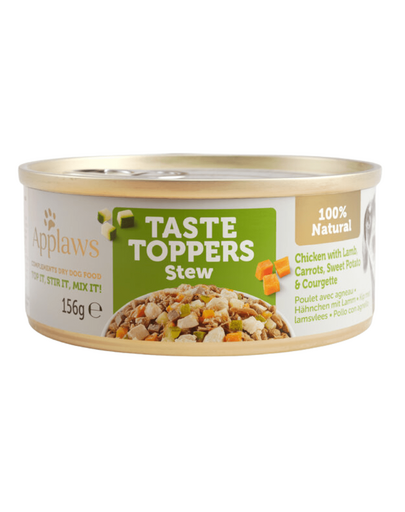 APPLAWS Taste Troppers Stew Chicken, Lamb, Carrots 12 x 156 g Hrana umeda pentru caini, cu pui, miel si morcovi
