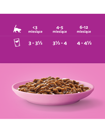 WHISKAS Junior Classic Meals Hrana umeda pentru pisoi  52x85g cu vita si pui in sos