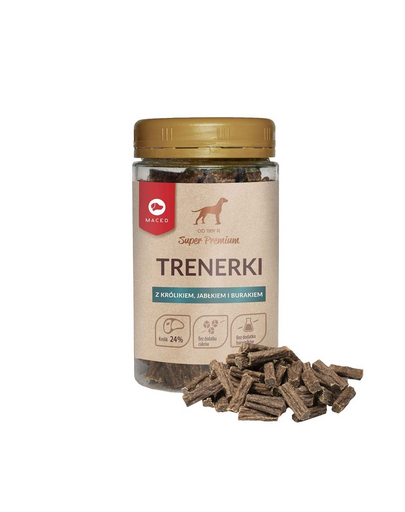 MACED Recompensa dresaj caine, cu iepure, mar, sfecla rosie 150 g