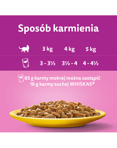 WHISKAS Adult pui si curcan in sos 52x85 g hrana pisici adulte