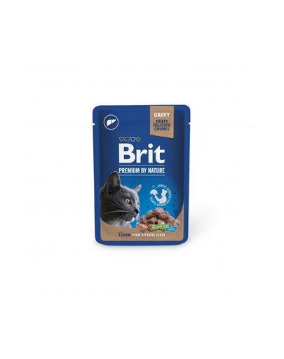 BRIT PREMIUM Pouch Liver Sterilized 24x100g hrana umeda pisici sterilizate, cu ficat