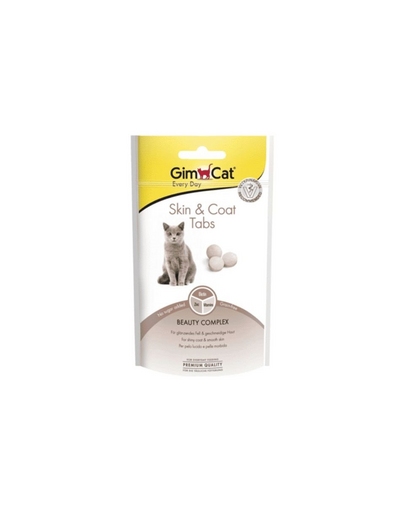 GIMCAT Every Day Tabs Skin&Coat 40 g recompensa pisica pentru blana si piele sanatoasa