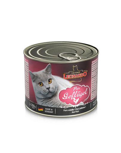 LEONARDO Quality Selection hrana umeda pentru pisici, cu pasare de curte 200 g