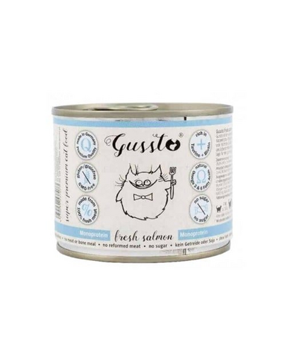 GUSSTO Cat Fresh Salmon SOMON PROASPĂT 200 g