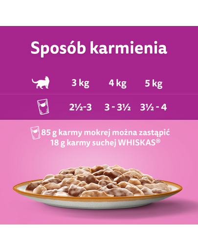 WHISKAS Adult plic hrana in sos pentru pisica 28x85g miel si curcan