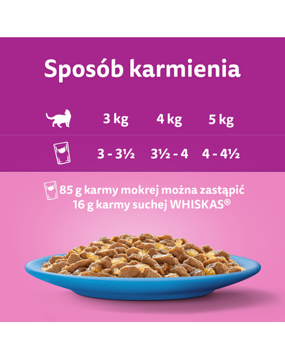 WHISKAS Adult plic hrana cu ton si somon in aspic 52x85g Fish Delicacies hrana umeda pisici adulte