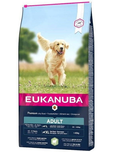 EUKANUBA Adult Large Breeds Lamb & Rice 14 kg hrana caini adulti rasa mare, bogat in miel si orez
