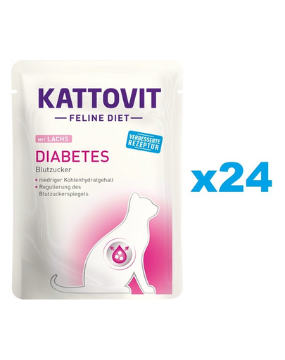 KATTOVIT Feline Diet Diabetes hrana umeda dietetica pentru pisici cu diabet  24 x 85 g