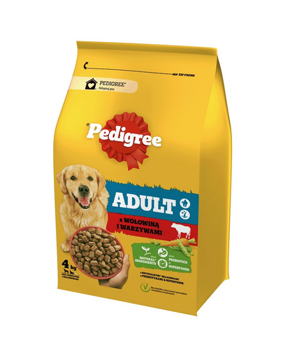 PEDIGREE Adult 4 kg vită și legume hrană câini rase mari și medii