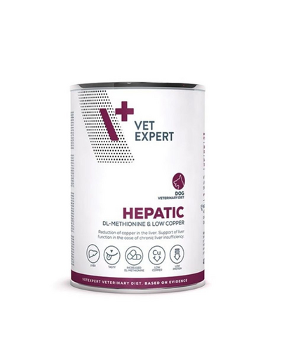 VET EXPERT Veterinary Diet Dog Hepatic 400 g hrana umeda veterinara pentru caini