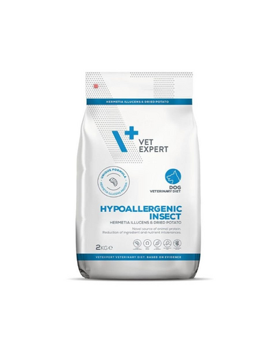 VET EXPERT Veterinary Diet Dog Hypoallergenic Insect 2 kg hrana veterinara pentru caini cu afectiuni dermatologice