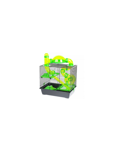 INTERZOO Rocky + Taras cușcă hamsteri cu accesorii 42x29x55 cm, verde
