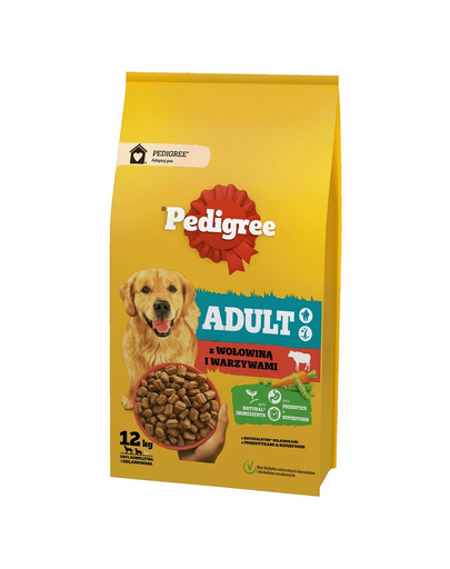 PEDIGREE Adult 12 kg cu vita si legume, hrana caini talie mare si medie