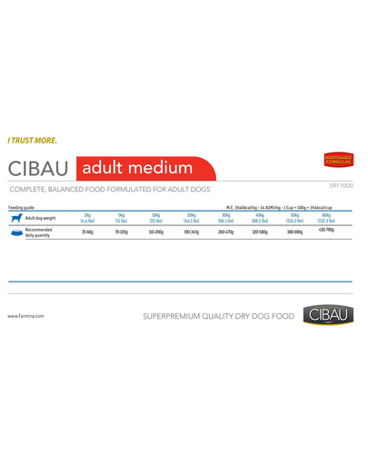 FARMINA Cibau Adult Medium hrana caini adulti rasa medie 2,5 kg