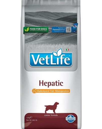 FARMINA Vet Life Dog Hepatic 12 kg Hrana pentru caini cu insuficienta hepatica