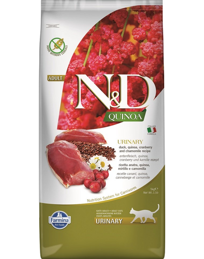 FARMINA N&D Quinoa Cat Urinary Hrana uscata pisici adulte, cu rata 5 kg