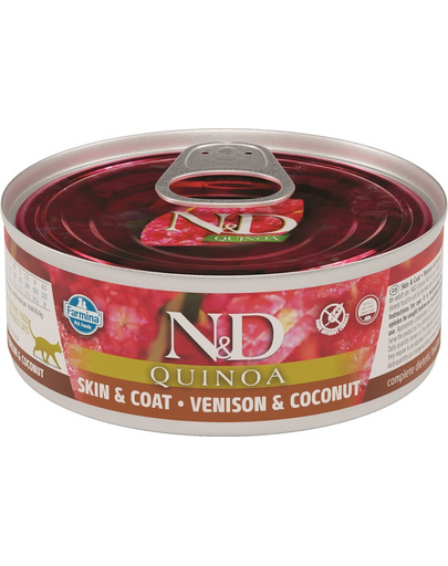 FARMINA N&D Hrană pentru pisici adulte - quinoa, vânat & cocos - 80 g