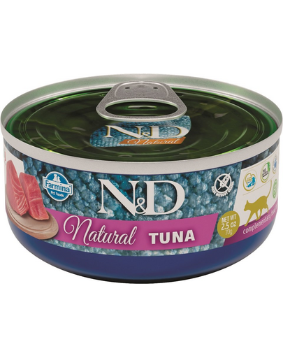 FARMINA N&D Hrană umedă pentru pisici - ton natural - 80 g