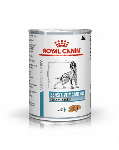 ROYAL CANIN Dog sensitivity control duck hrană umedă pentru câini adulți cu reacții alimentare adverse 410 g