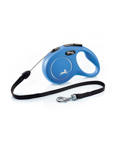 FLEXI New Classic lesa automata cu sir pentru caini, albastru, marimea S, 8 m