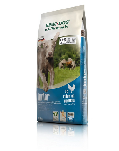 BEWI DOG Junior Hrana uscata caini junior, cu pasare 12,5 kg