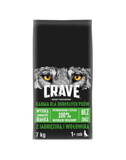 CRAVE Hrana uscata cu miel si carne de vita pentru cainii adulti 7 kg