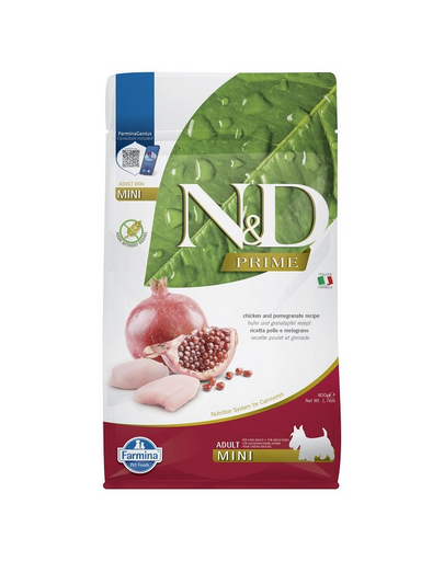 FARMINA N&D Adult Hrana uscata pentru caini adulti de talie mica, cu pui și rodie 800 gr