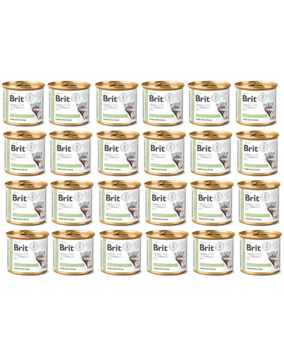 BRIT Veterinary Diet Diabetes Lamb&Pea pentru pisici cu diabet 24x200 g hrana dietetica