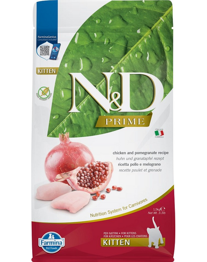 FARMINA N&D Prime Hrana pentru pisoi, cu pui si rodie 1.5 kg
