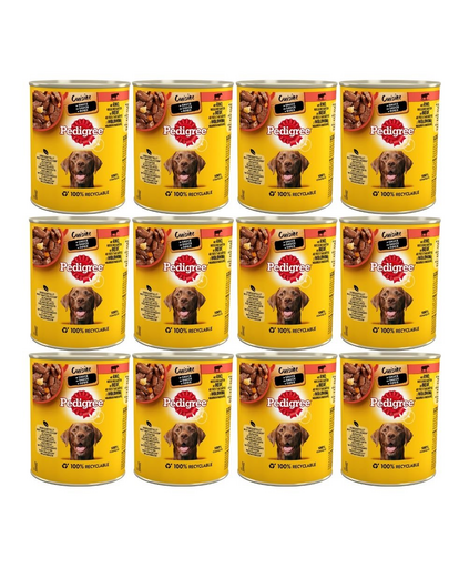 PEDIGREE Cuisine Adult 12x800g Hrana umeda pentru caini adulti cu vita si morcovi in sos
