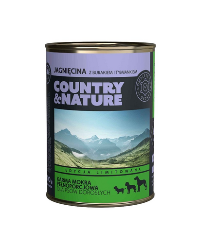 COUNTRY&NATURE Hrana fara cereale caini adulti, miel 400 g