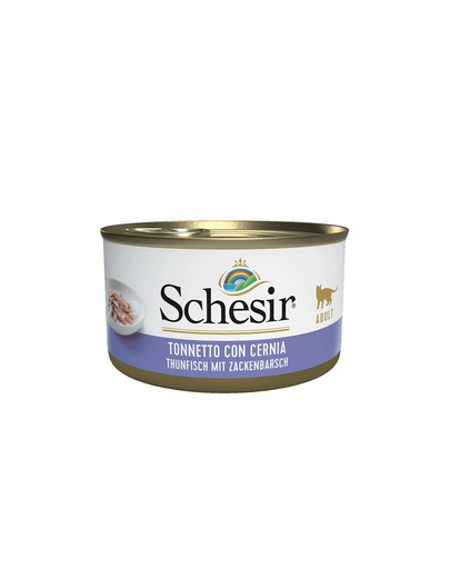 SCHESIR Hrană umedă pentru pisici, cu ton și grouper 85 g