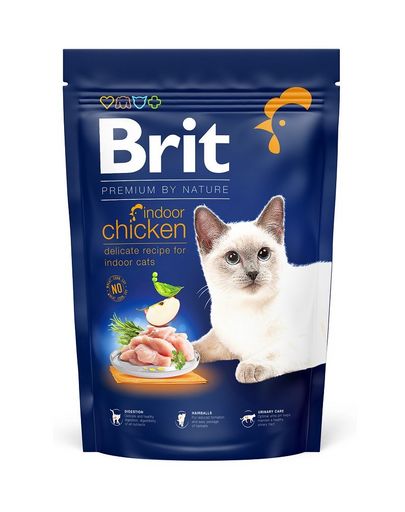 BRIT Cat Premium by Nature Indoor chicken Hrana uscata pentru pisici de interior, cu pui 1,5 kg