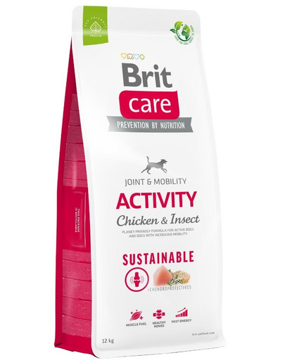 BRIT Care Dog Sustainable Activity Chicken & Insect Hrana uscata caini, cu pui si insecte 12 kg
