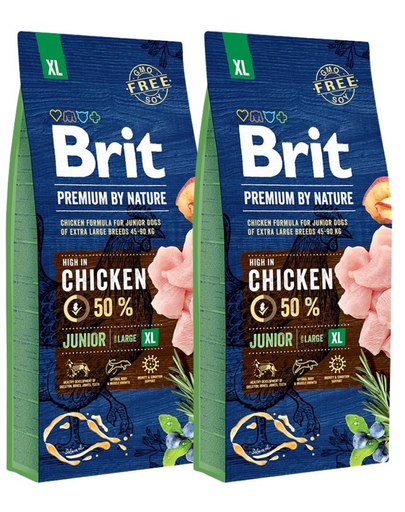 BRIT Premium By Nature Junior Extra Large Hrana uscata pentru catei si juniori de talie foarte mare XL
