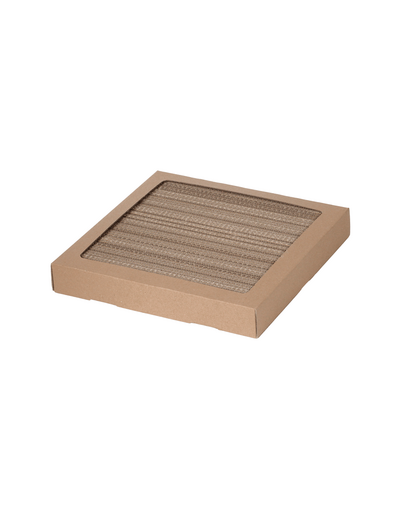 CARTON+ PETS Casuta din carton pentru pisici cu spatiu de zgariat Netti