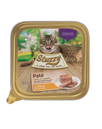 STUZZY Cat Pate pisica sterilizata, cu pui 100 g