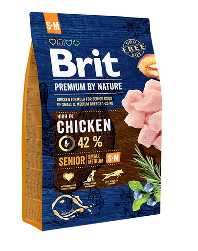 BRIT Premium By Nature Senior Small Medium S+M Hrana uscata pentru caini senior de talie mica sau medie  3 kg