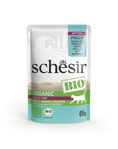 SCHESIR BIO - Pentru pui de pisică, cu carne de pui 85 g