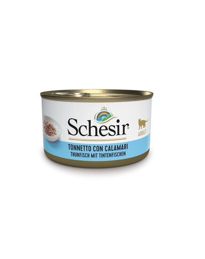 SCHESIR Hrană umedă pentru pisici, cu ton și calamar 85 g